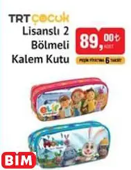 TRT ÇOCUK LİSANSLI 2 BÖLMELİ KALEM KUTU
